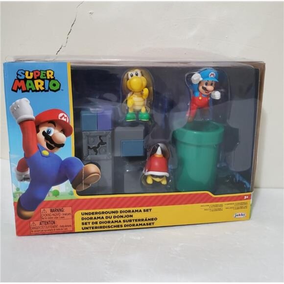 World of Nintendo Super Mario Underground 2.5-Inch Diorama Set [Ice Mario, Spike - Picture 1 of 7